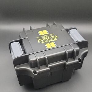 NEW Invicta Racing 1 One Slot Black Yellow Watch Box Case NIB Waterproof Dive